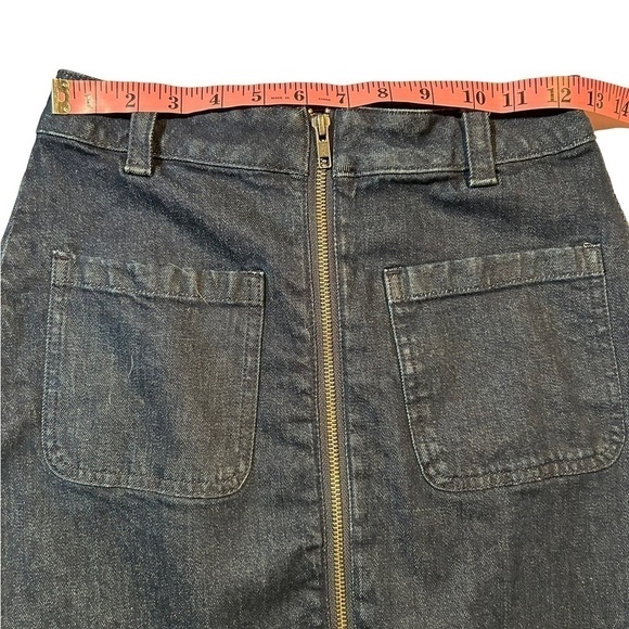 Madewell Denim Zip Front Skirt Size 25 Waist - Picture 4 of 10